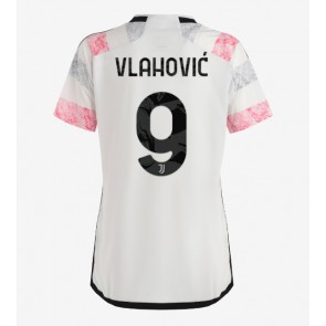 Maillot de foot Juventus Dusan Vlahovic #9 Extérieur Femmes 2023-24 Manches Courte